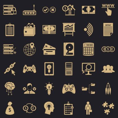 Bu yönetim Icons set, basit tarzı