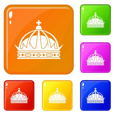 Taç simgeler vektör renk ayarla