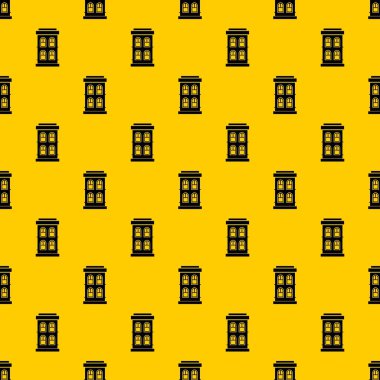 Büyük pencere desen vektörü ile iki katlı ev
