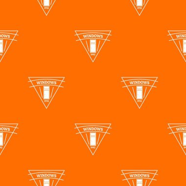 Kare pencere desen vektör turuncu