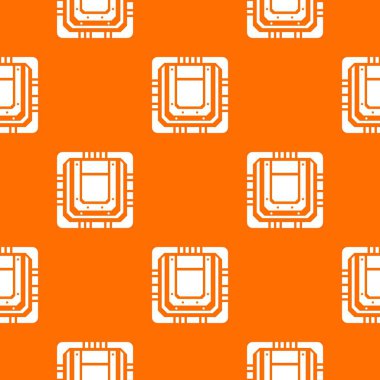 Modern mikroçip desen vektör turuncu