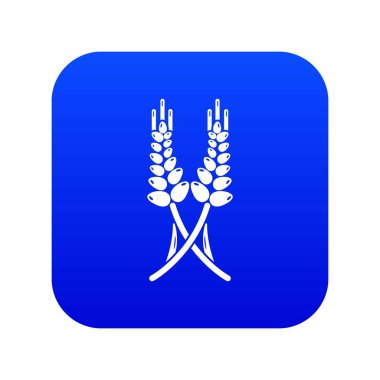 Uzun vadeli buğday simgesi mavi vektör