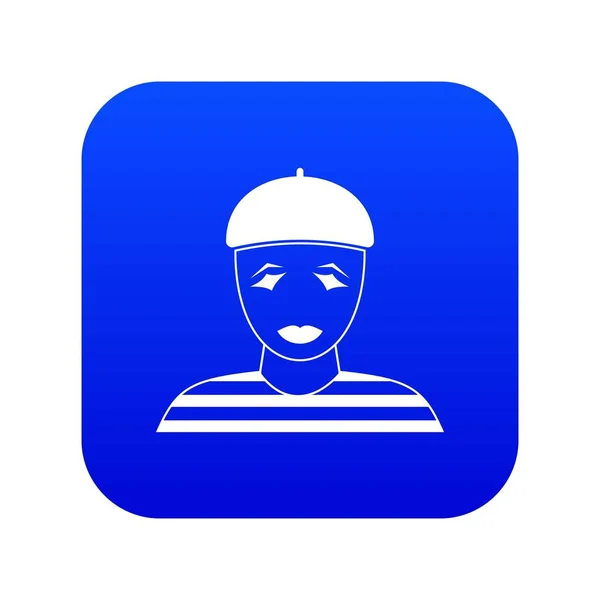 Payaso icono digital azul — Vector de stock