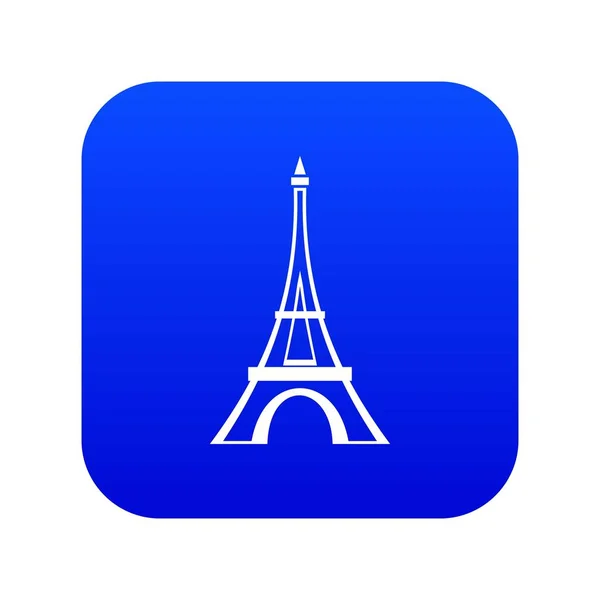 Ikona wieży Eiffla cyfrowy niebieski — Wektor stockowy