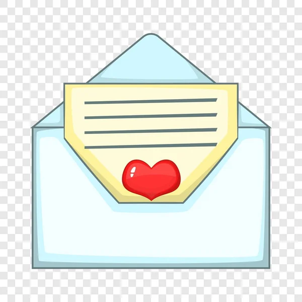 Αγάπη επιστολή εικονίδιο, ύφος κινούμενων σχεδίων — Διανυσματικό Αρχείο