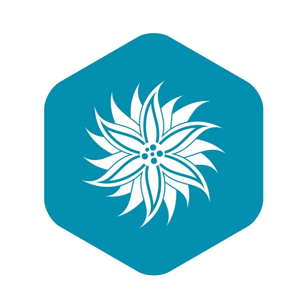 Icono de flor, estilo simple — Vector de stock