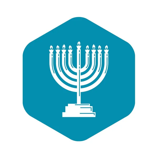 Icône Menorah, style simple — Image vectorielle