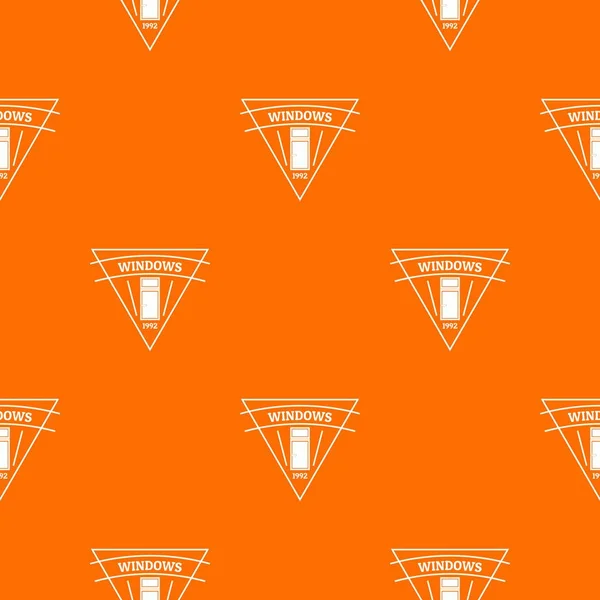 Vierkante venster patroon vector oranje — Stockvector