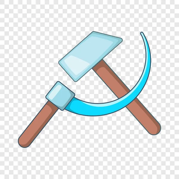 Hammer and sickle icon, cartoon style — Stock Vector