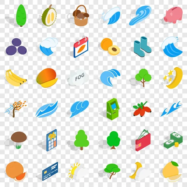 Hayati Icons set, izometrik stili