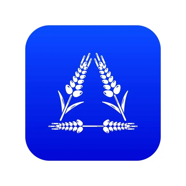 Wintergehärteter Weizen Symbol blauer Vektor — Stockvektor
