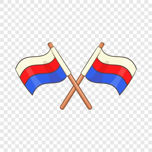 Drapeaux nationaux russes icône, style dessin animé — Image vectorielle