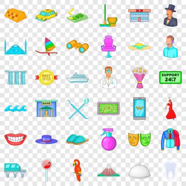 Dansçı Icons set, karikatür tarzı