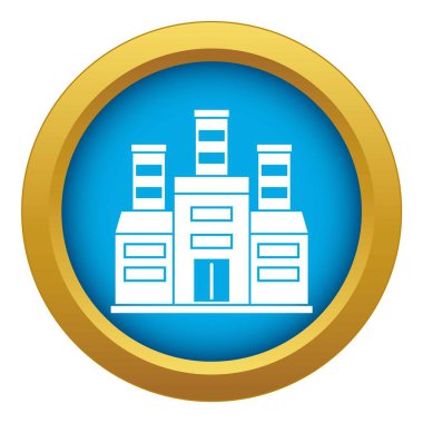 Rafineri simgesi mavi vektör izole