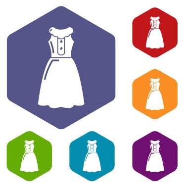 Elbise modeli simgeleri vektör hexahedron