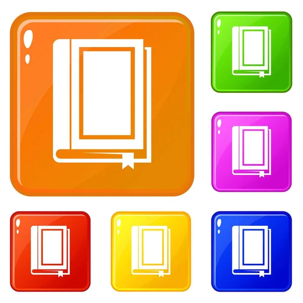 Libro iconos conjunto vector de color — Archivo Imágenes Vectoriales