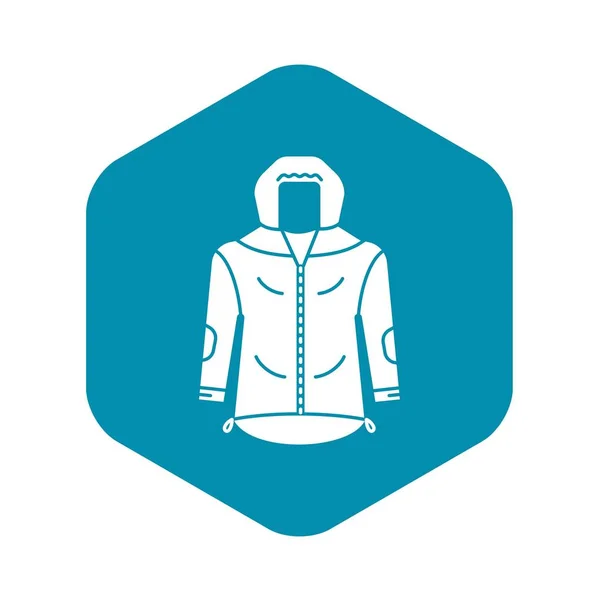 Chaqueta de senderismo icono, estilo simple — Vector de stock