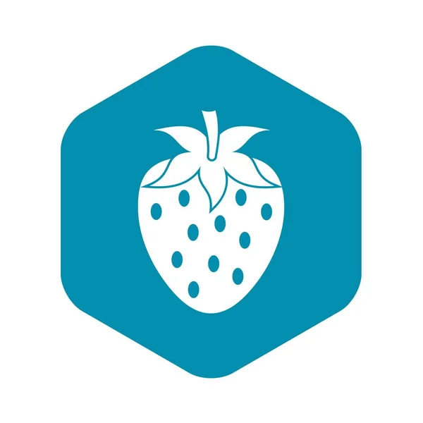 Une icône de fraise, style simple — Image vectorielle