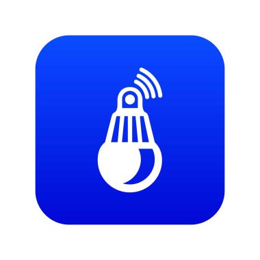 Ampul simgesi mavi vektör