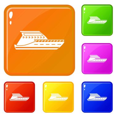 Yat simgeleri vektör rengini ayarla