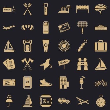 Hedef Icons set, basit tarzı