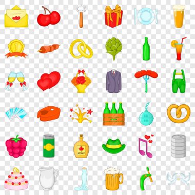 Sepet Icons set, karikatür tarzı