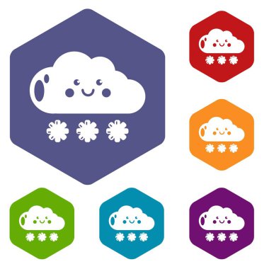 Kar simgeleri vektör hexahedron