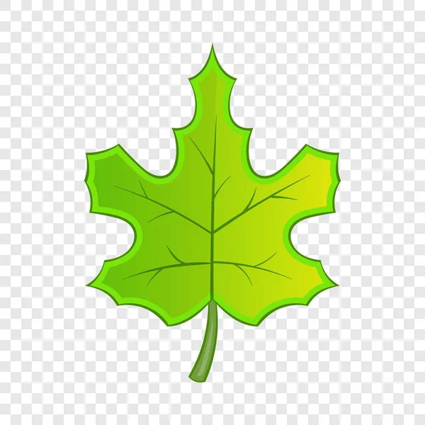 Zelený javor dovolené ikona, kreslený styl — Stockový vektor