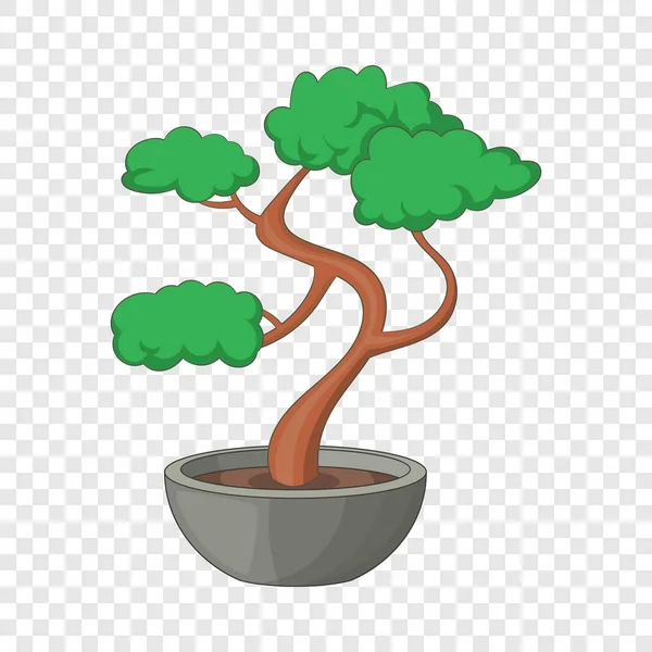 Bonsai tree icon, cartoon style — Stock Vector