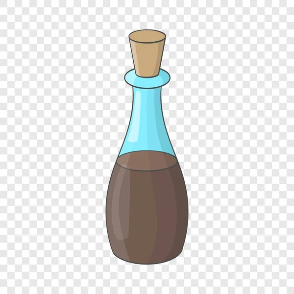 Icona della bottiglia di salsa di soia, stile cartone animato — Vettoriale Stock