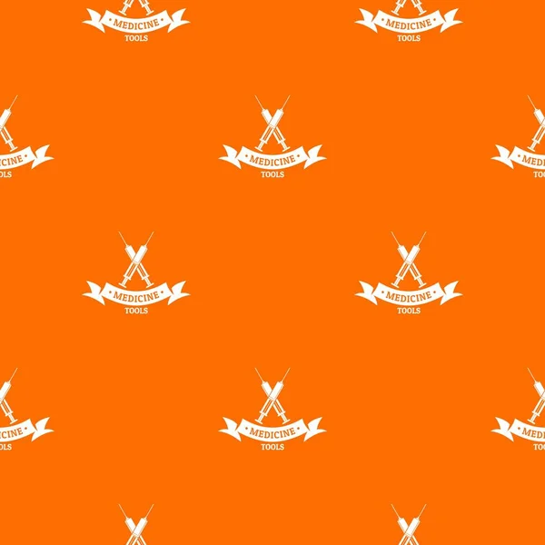 Matériel médical motif vecteur orange — Image vectorielle