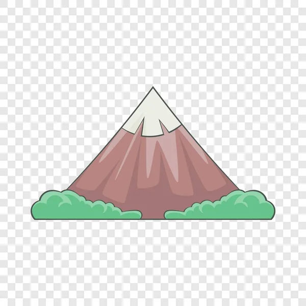 Het pictogram van de heilige berg van Fuji, cartoon stijl — Stockvector