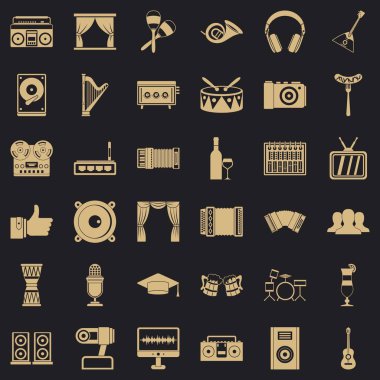 Karaoke Icons set, basit tarzı