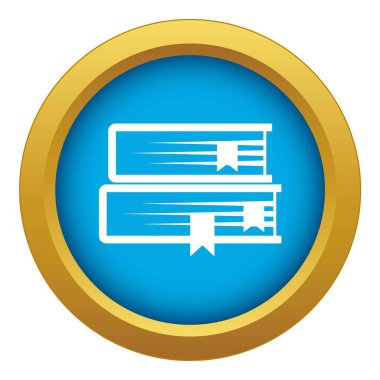 İki kitap simgesi mavi vektör izole