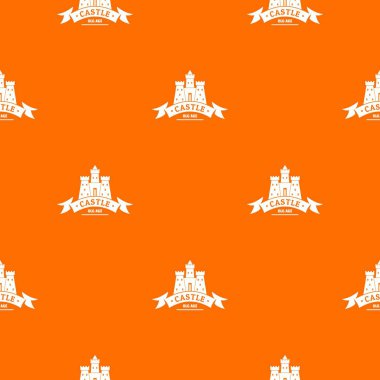 Kraliyet kale desen vektör turuncu