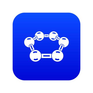 Molekül tıbbi simge mavi vektör