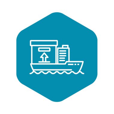 Kargo gemisi teslim simgesi, anahat stili