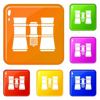 Dürbün simgeleri vektör rengini ayarlar