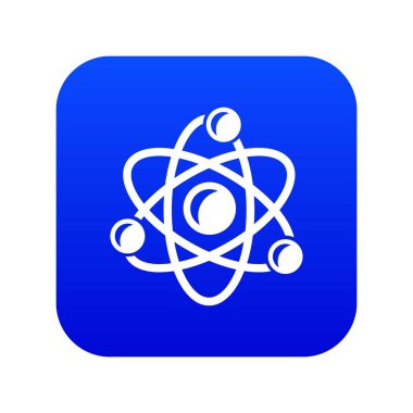Molekül genetik simgesi mavi vektör