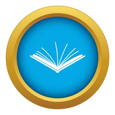 Açık öğretici simgesi mavi vektör yalıtılmış