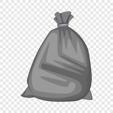 Çöp torbası simgesi, çizgi film tarzı