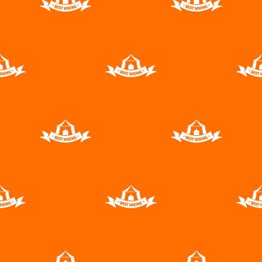 En iyi yürüyüş deseni vektör turuncu