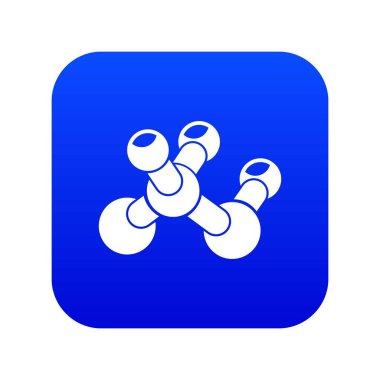 Molekül biyo simge mavi vektör