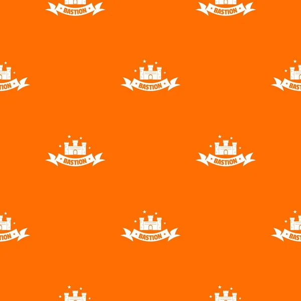 建物の要塞パターンベクトルオレンジ — ストックベクタ