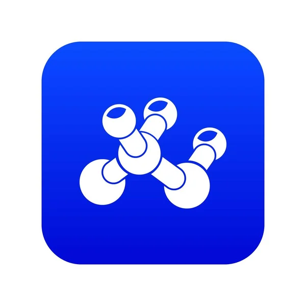 Molécula bio icono azul vector — Archivo Imágenes Vectoriales