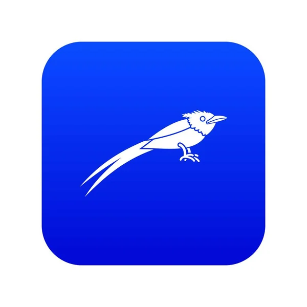 Asiático paraíso atrapamoscas icono digital azul — Vector de stock