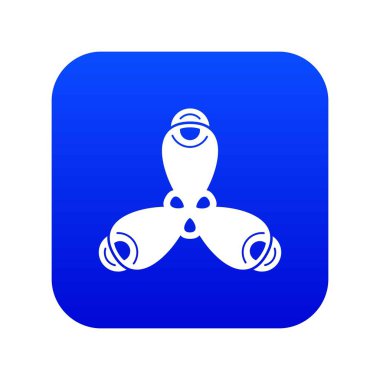 Molekül yapısı simgesi mavi vektör