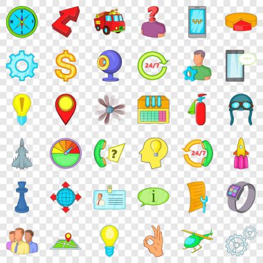 Kurumsal Icons set, karikatür tarzı