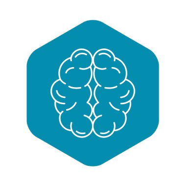 Zihin beyin simgesi, anahat stili