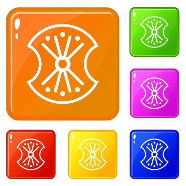 Tahta kalkan simgeleri vektör rengini ayarla